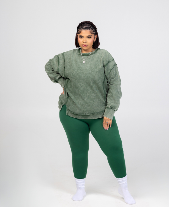 Curve: Ribbed Exposed Seam Crewneck