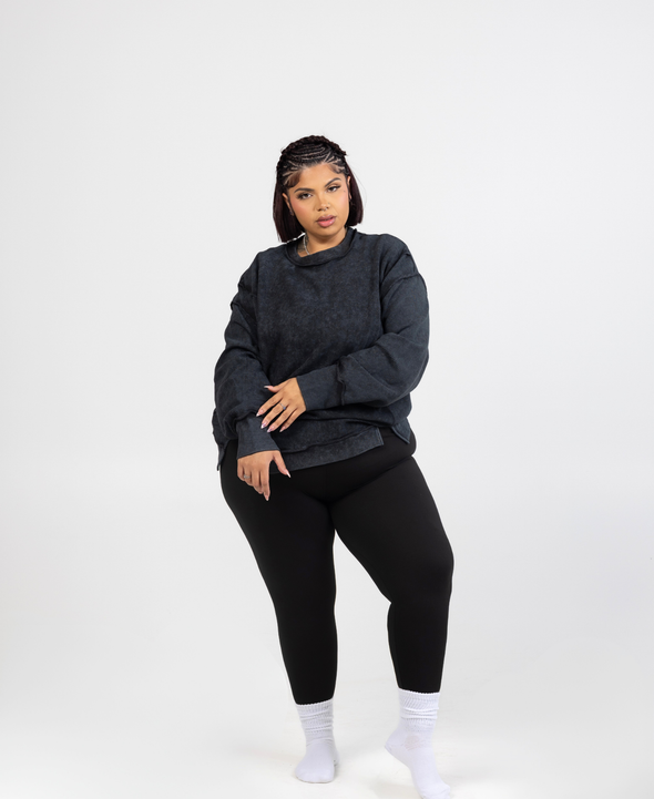 Curve: Ribbed Exposed Seam Crewneck