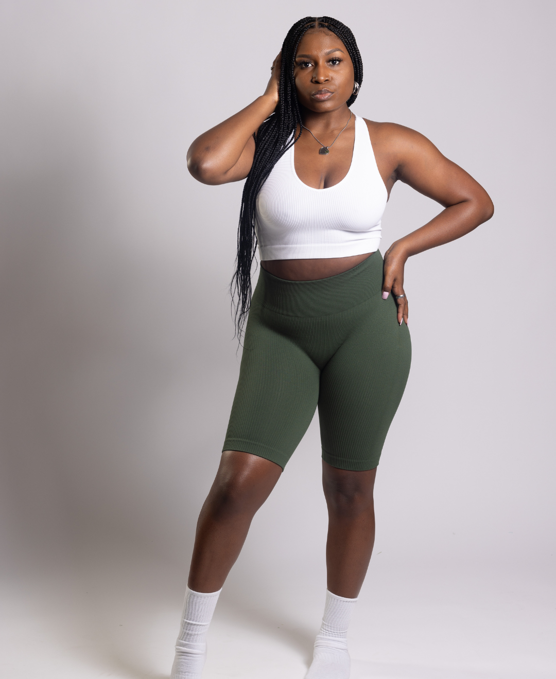 Gray plus shop size biker shorts