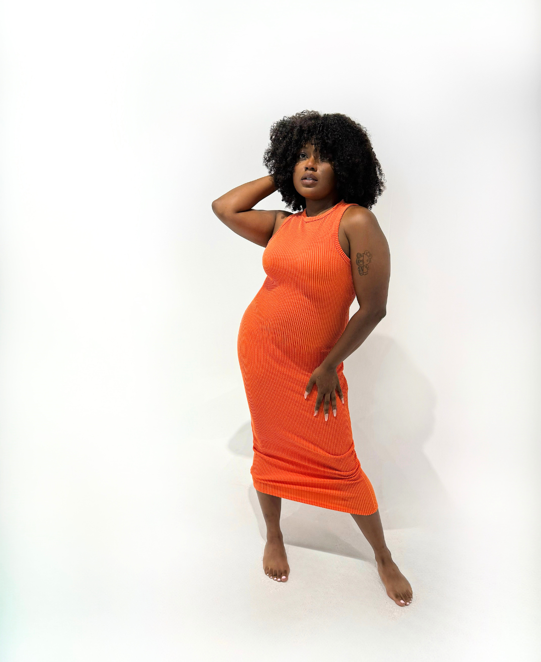 Fitted Ribbed Midi Dress Truly Bonded Fitted Ribbed Midi Dress Truly Bonded