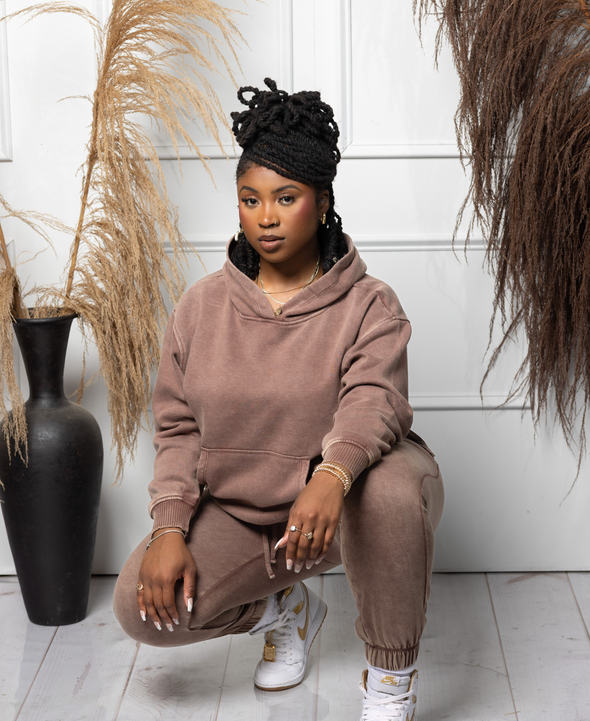Mineral Wash Hoodie Set