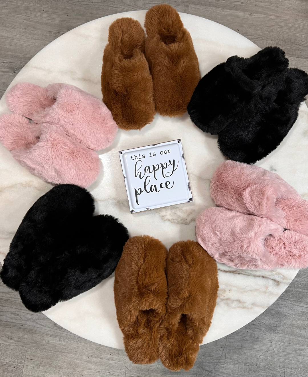 Embellished faux fur slippers in neutrals - Simone Rocha | Mytheresa