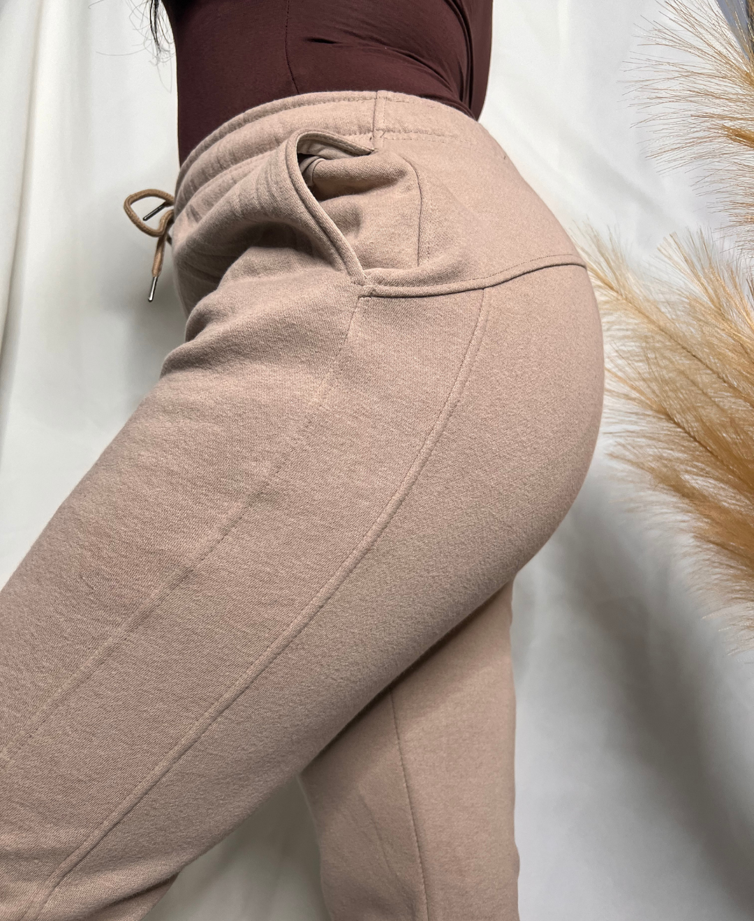 Comfy Joggers for Women - Deep Taupe